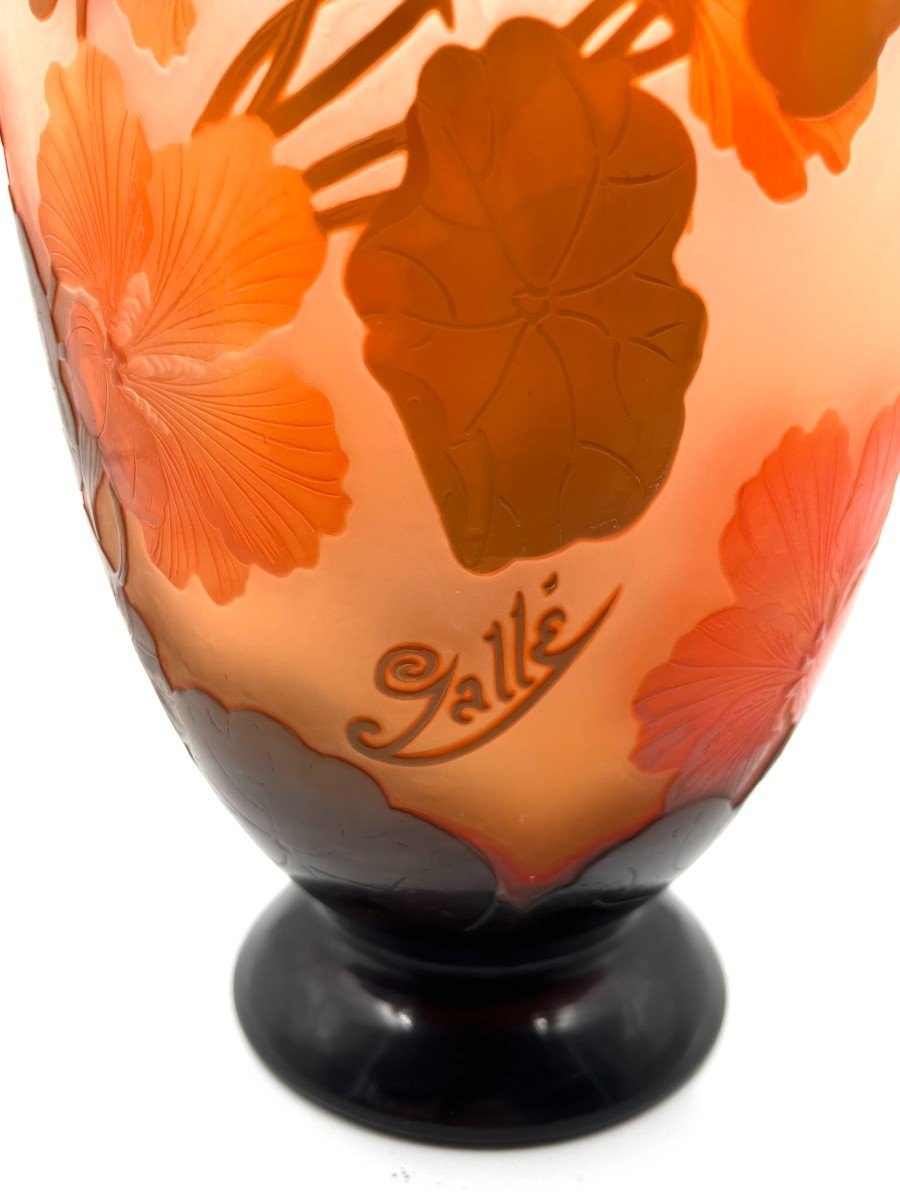 Vase Emile Gallé " Capucine " -photo-2