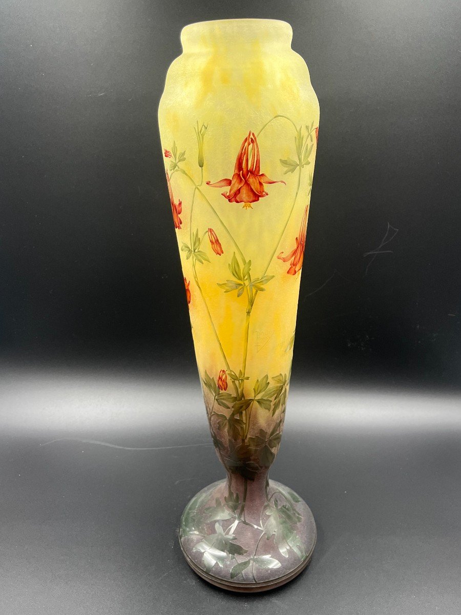 Daum Columbine Vase 