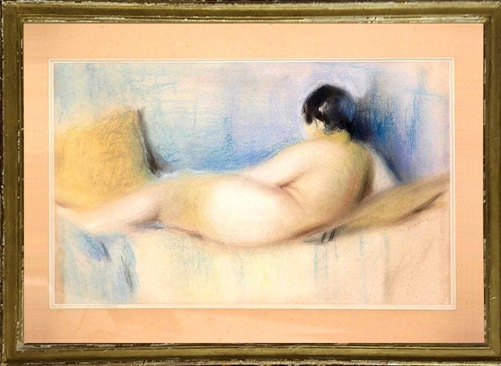 Pastel Signed édouard Degaine From 1929