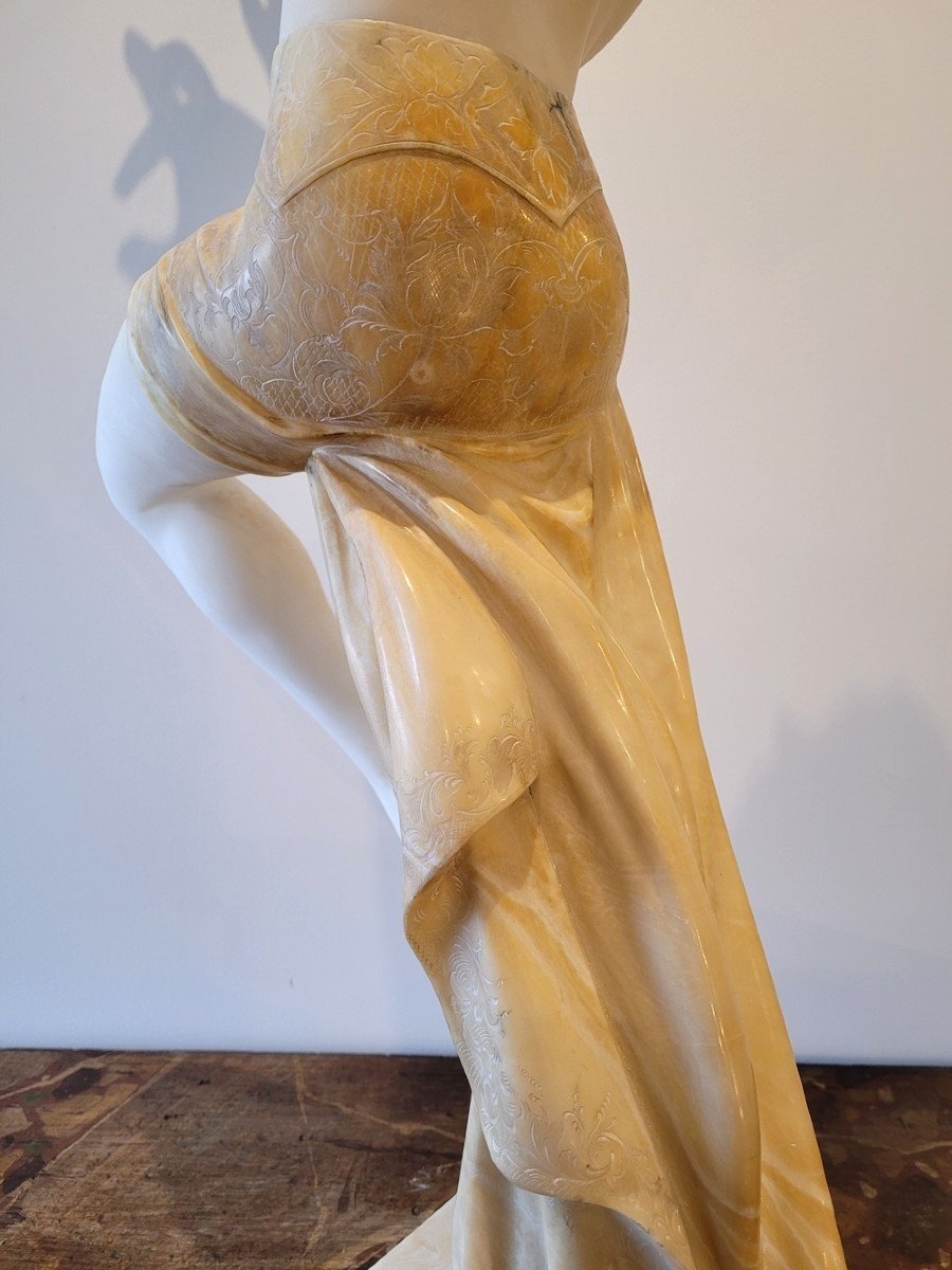 Alabaster And Onyx Sculpture By Tancredi Pozzi-photo-4