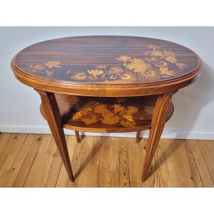 Inlaid Living Room Table By Emile Galle