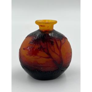 Daum Nancy rare Petit Vase Gourde 