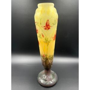 Daum Columbine Vase 