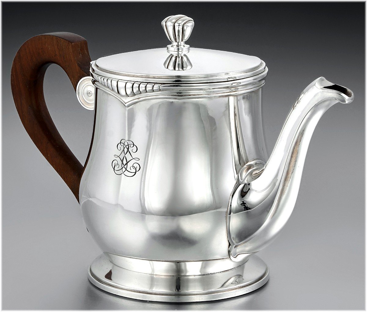 TETARD Frères : Grand Service à Thé-Café en Argent massif et Vermeil c.1930-photo-2