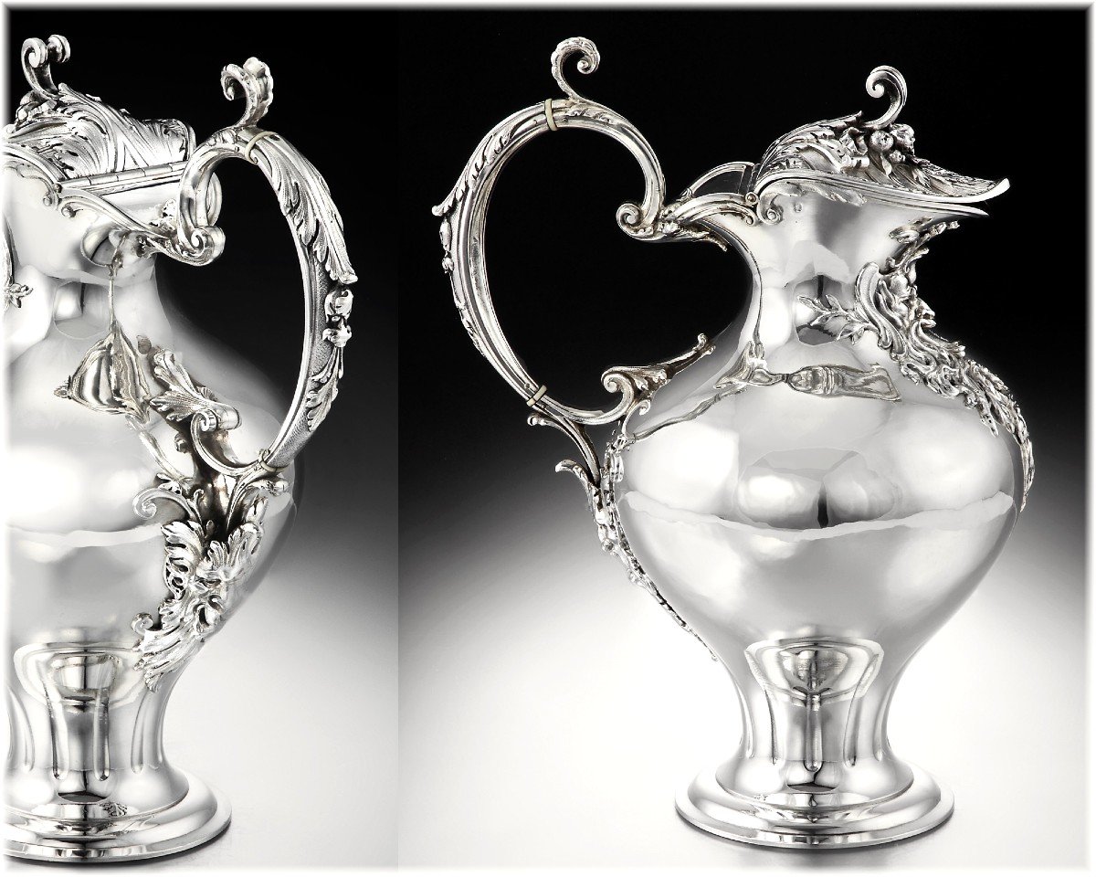 Cardeilhac : Large Sterling Silver & Vermeil Tea - Coffee Set With Mascarons / Fauns-photo-2