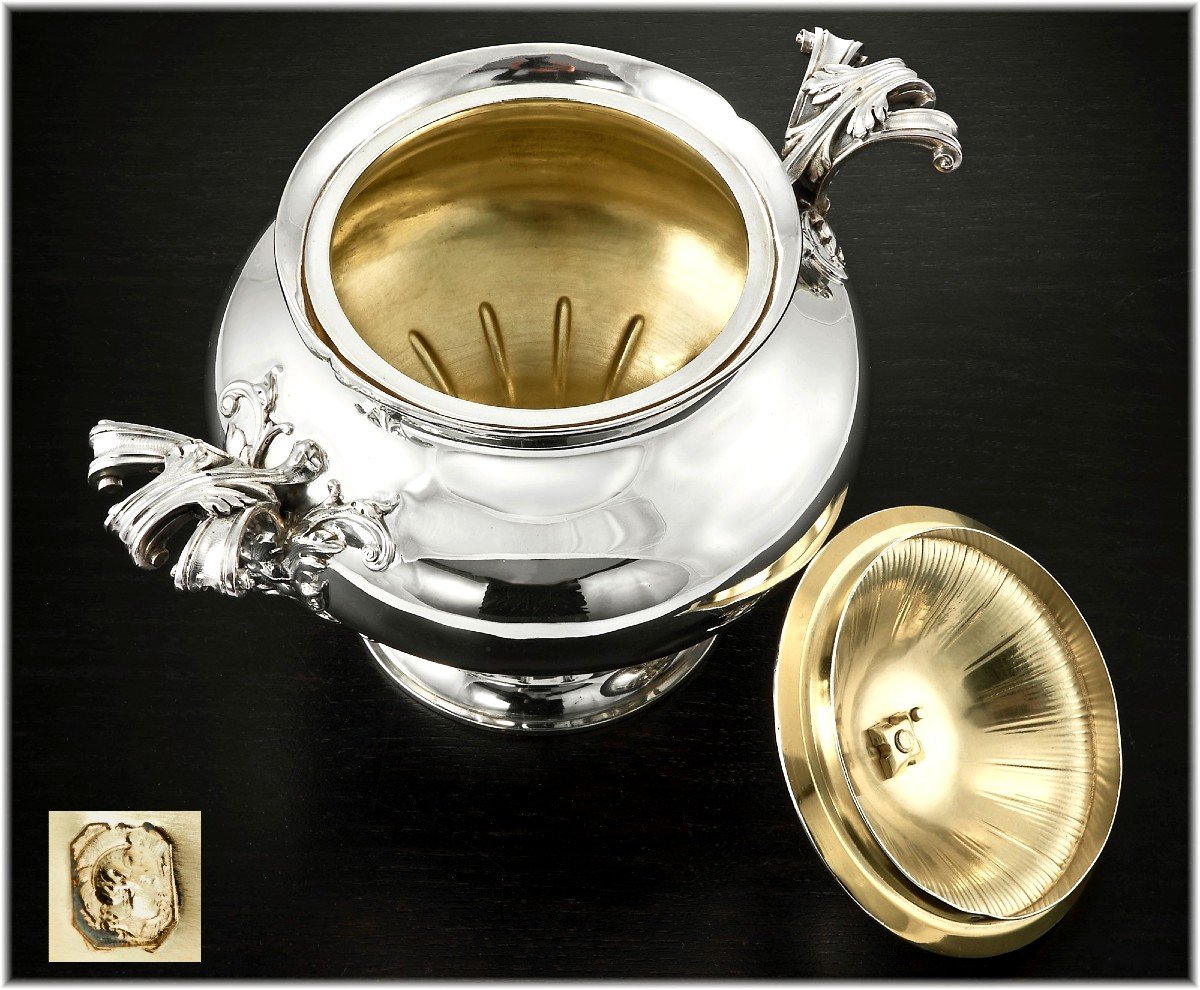 Cardeilhac : Large Sterling Silver & Vermeil Tea - Coffee Set With Mascarons / Fauns-photo-7