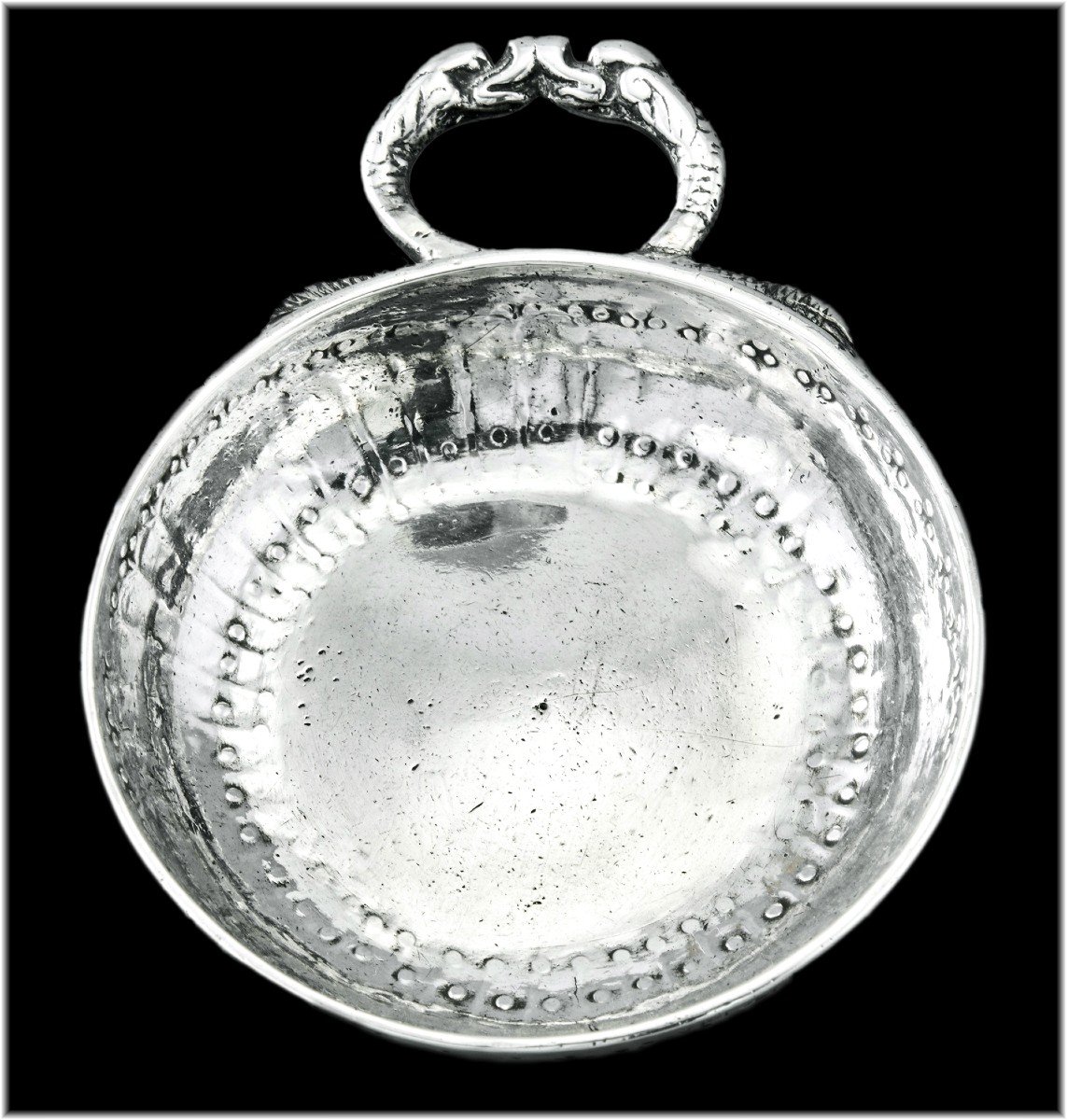 Le Gouel: Rare 18th Century Solid Silver Wine Taster - Champagne Chateau-thierry 1759-60