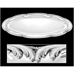 Odiot: Important Sterling Silver Torpilleur Serving Dish / Platter  - Length 70cm - Weight 2454 Grams