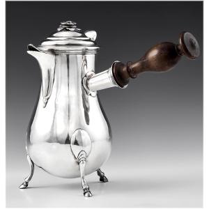 Dominique Deroche : 18th Century French Sterling Silver Coffee Pot Nancy 1771-78