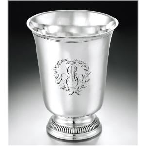 Antoine Nicolas ALLARD : Grande Timbale tulipe Argent massif REIMS 1785-86