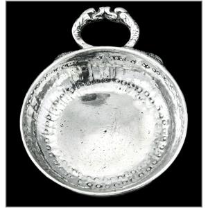 Le Gouel: Rare 18th Century Solid Silver Wine Taster - Champagne Chateau-thierry 1759-60