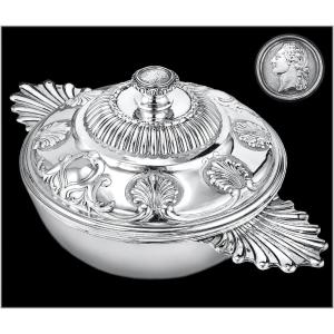 Jean Grandvigne : Louis XV Style Sterling Silver Vegetable Dish / Tureen