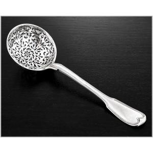 18th Century French Sterling Silver Sifter Spoon