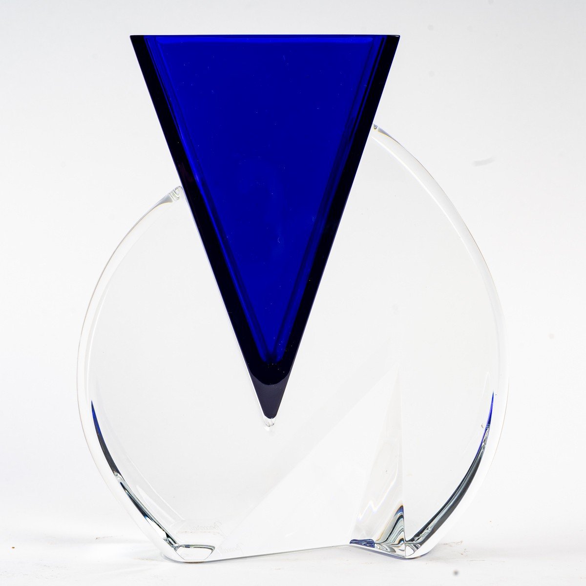 Baccarat Crystal "vector" Vase By Nicolas Triboulot-photo-3