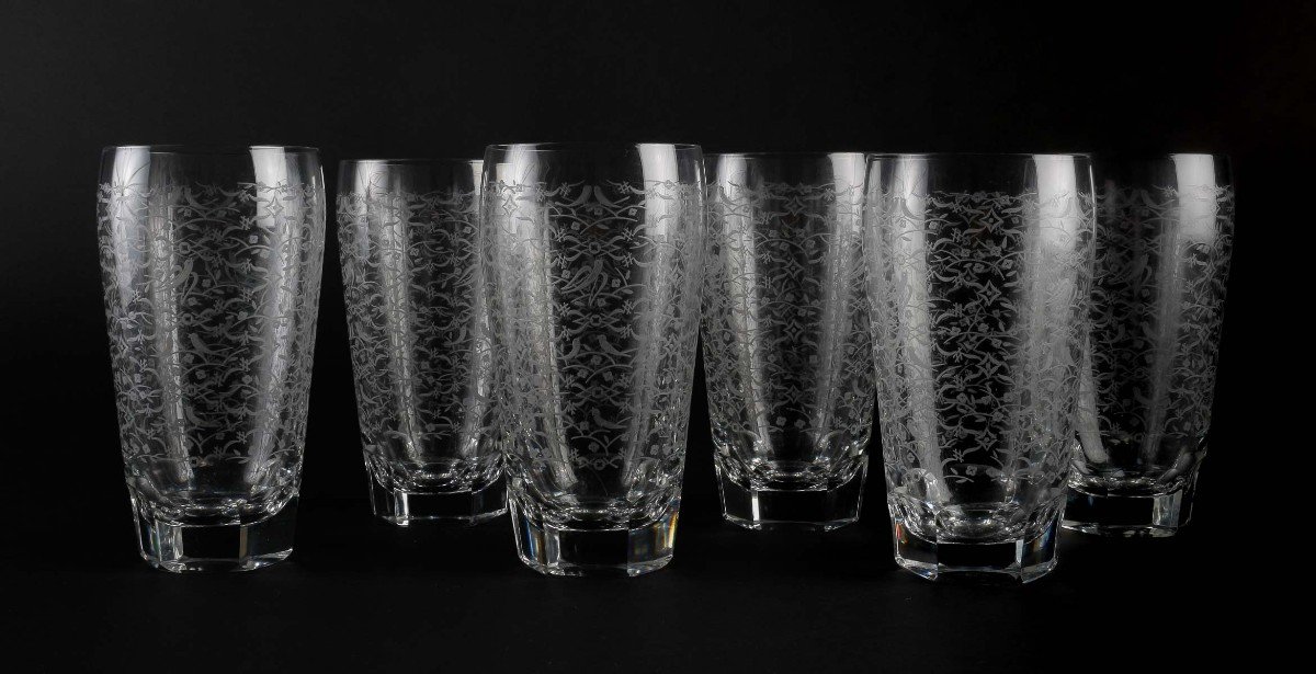 Cristallerie Baccarat Ensemble De 6 Chopes 