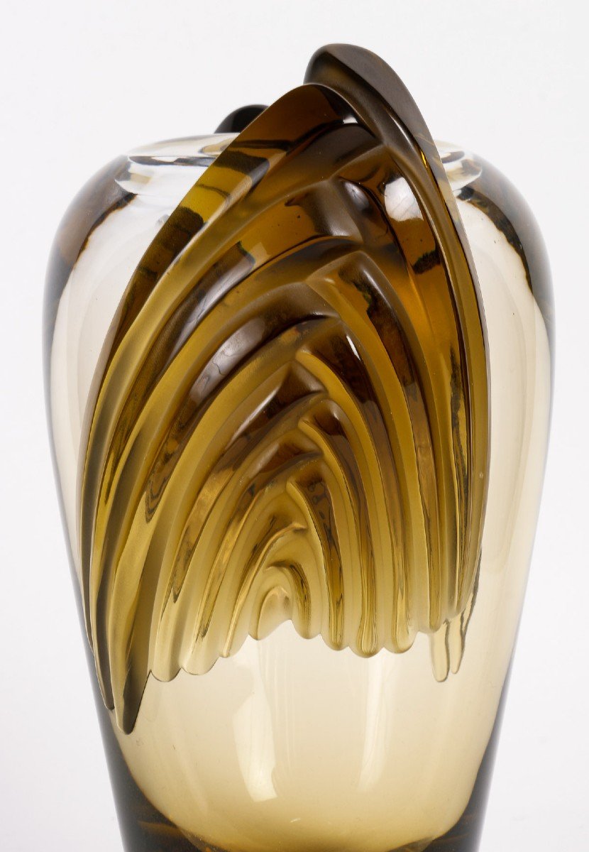 Lalique France Vase Marrakech Creation Of Marie Claude Lalique Descendant Of René Lalique-photo-2