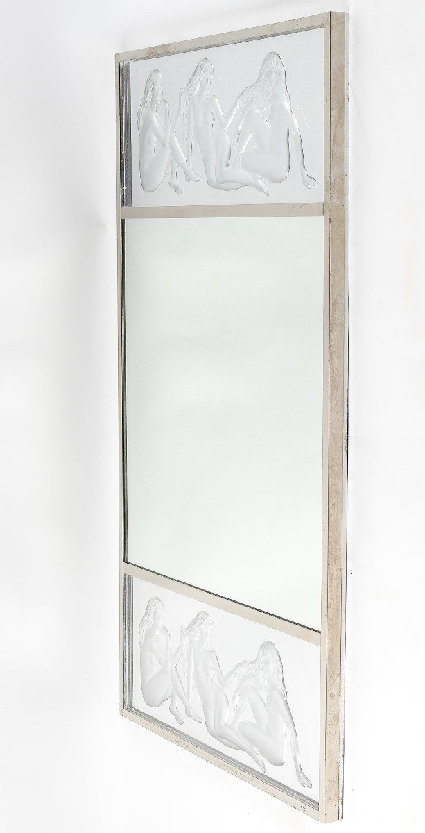 Miroirs Modèle "Les Causeuses" Grande Taille Et Petite Taille, Création De Marie Claude Lalique-photo-4