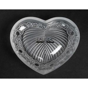 Maison Lalique France Heart Shaped Bowl