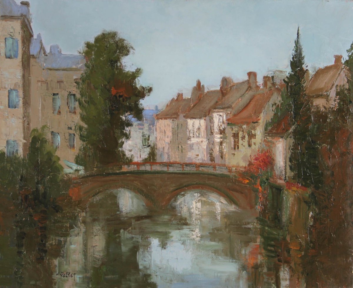 Marcel Peltier : Le Pont à Bruges