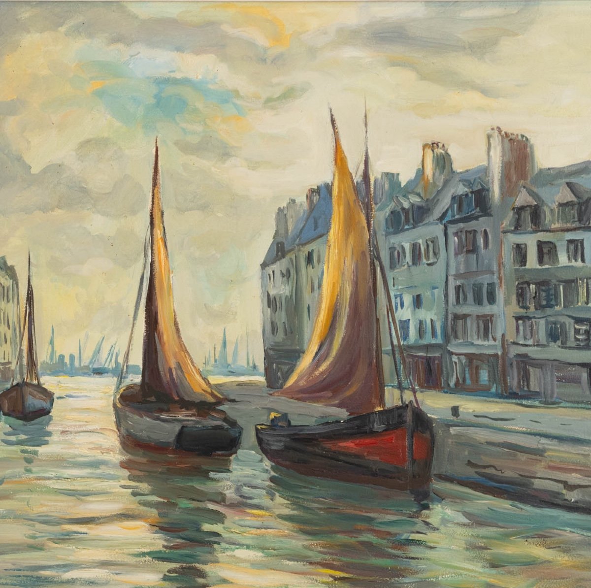 Fred Pailhes (1902-1991) - The Basin In Le Havre-photo-3