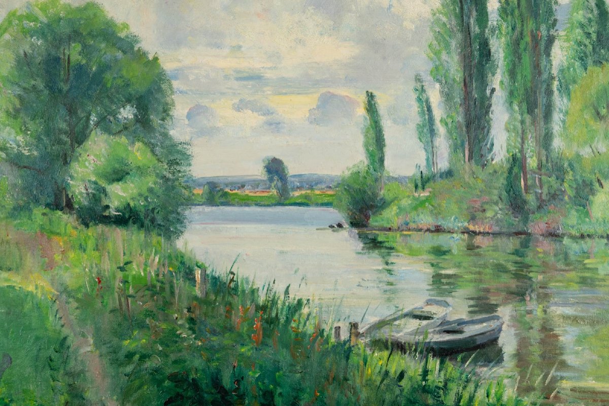 André-léon Vivrel (1886-1976) : Bras De Seine-photo-3