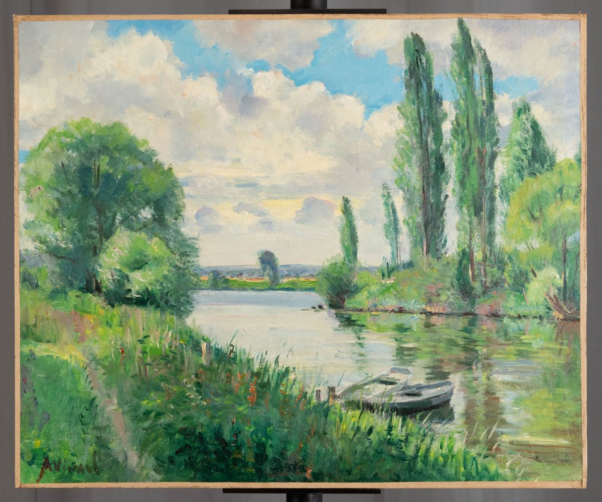 André-léon Vivrel (1886-1976) : Bras De Seine-photo-6