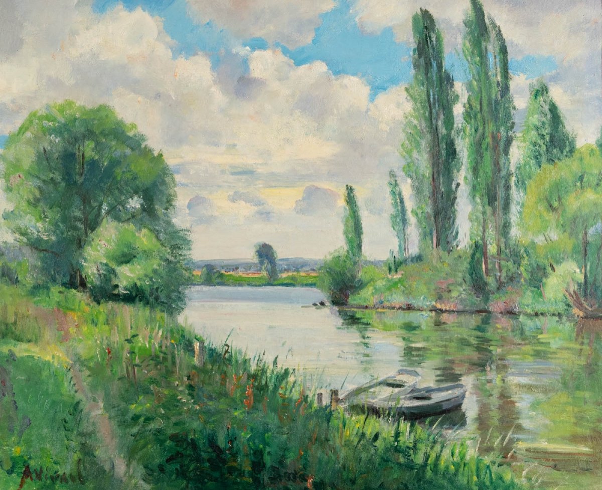 André-léon Vivrel (1886-1976) : Bras De Seine