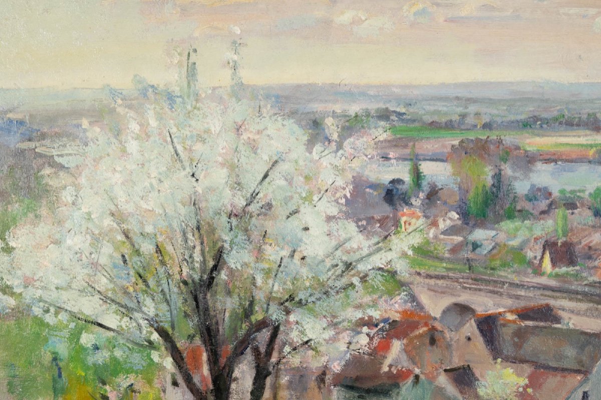 André-léon Vivrel (1886-1976) - Tree In Flower On The Heights-photo-2