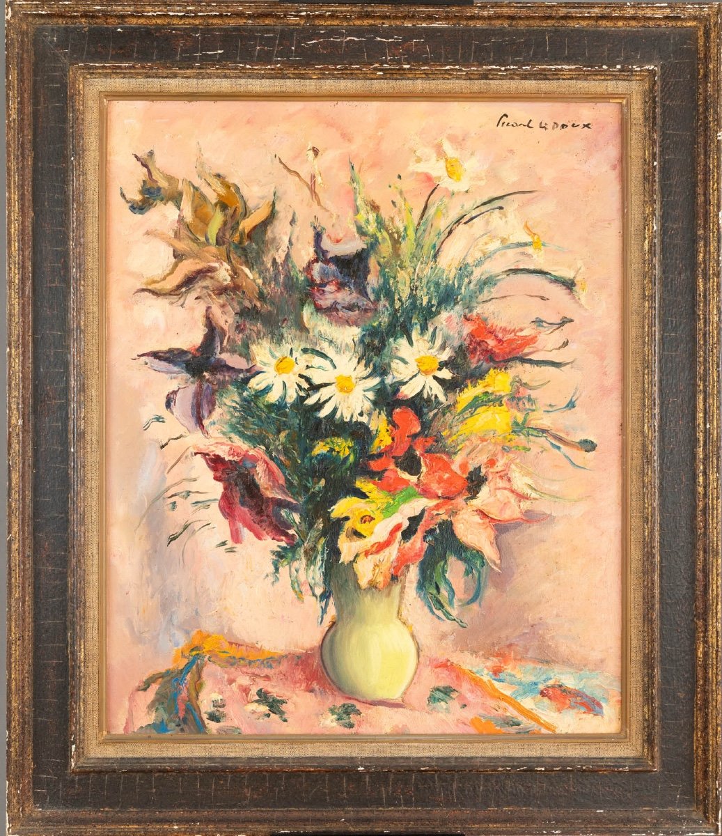 Charles Picart The Gentle (1881-1959): Bouquet Of Flowers-photo-3