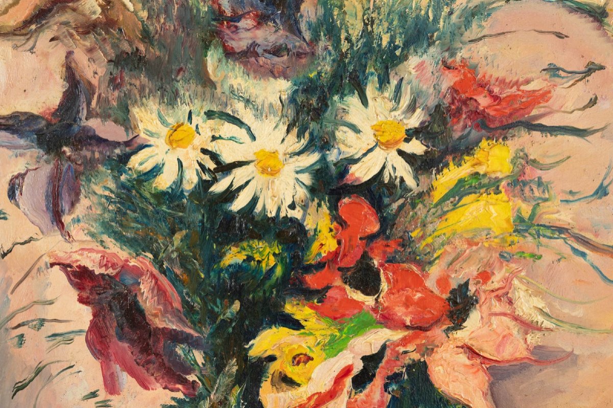 Charles Picart The Gentle (1881-1959): Bouquet Of Flowers-photo-3