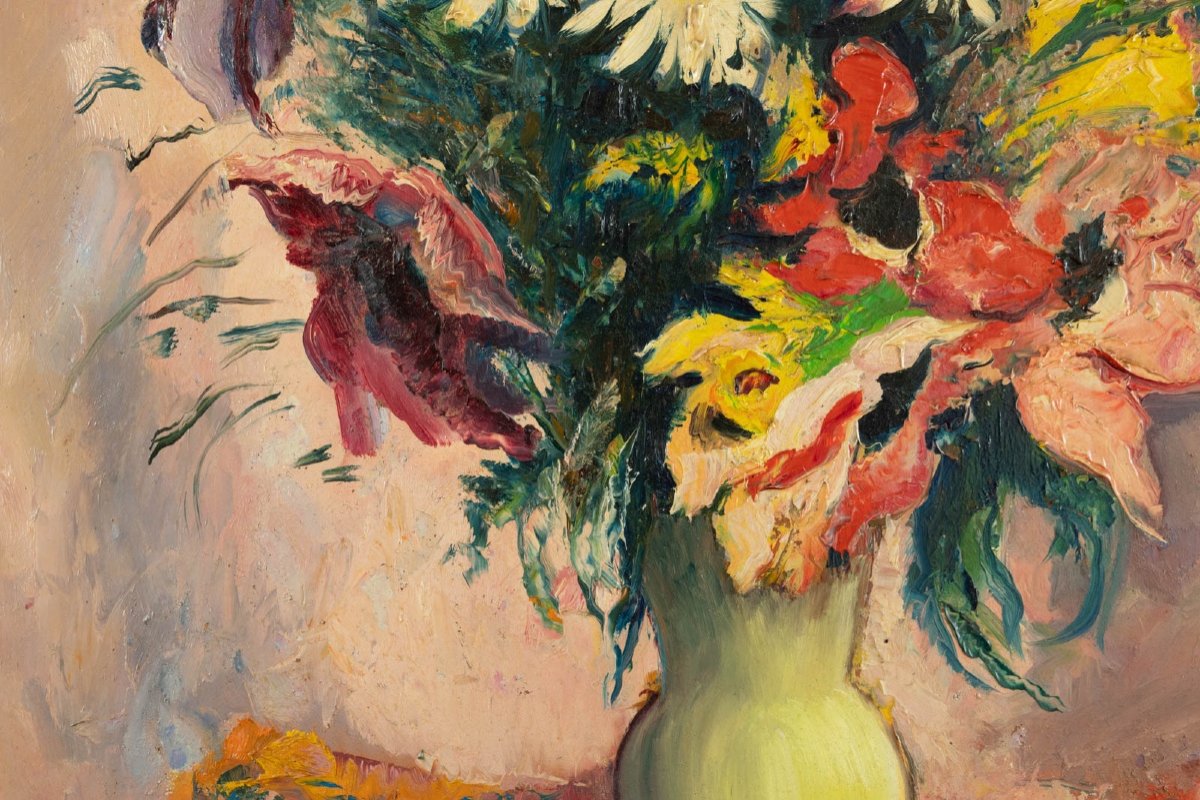 Charles Picart The Gentle (1881-1959): Bouquet Of Flowers-photo-4