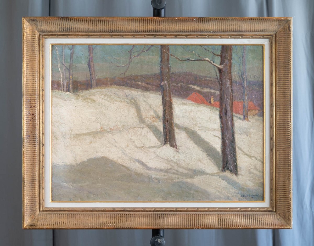 Jean Jacques Berne-bellecour (1874-1938) : Paysage De Neige-photo-2