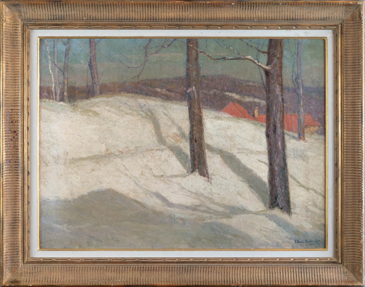 Jean Jacques Berne-bellecour (1874-1938) : Paysage De Neige-photo-3