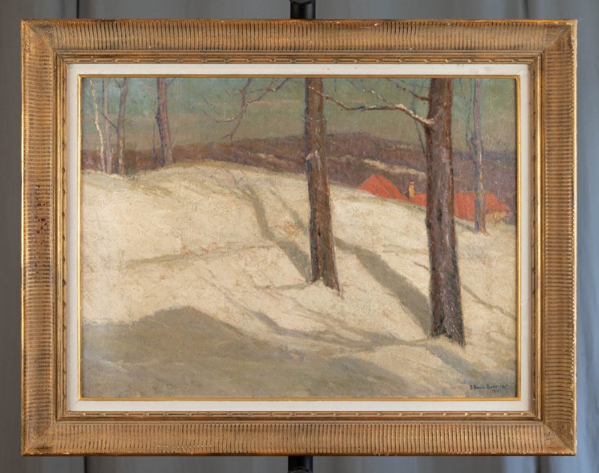 Jean Jacques Berne-bellecour (1874-1938) : Paysage De Neige-photo-6