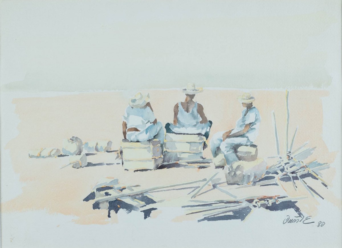 Dalva Duarte (born 1949): People On The Beach, 1980