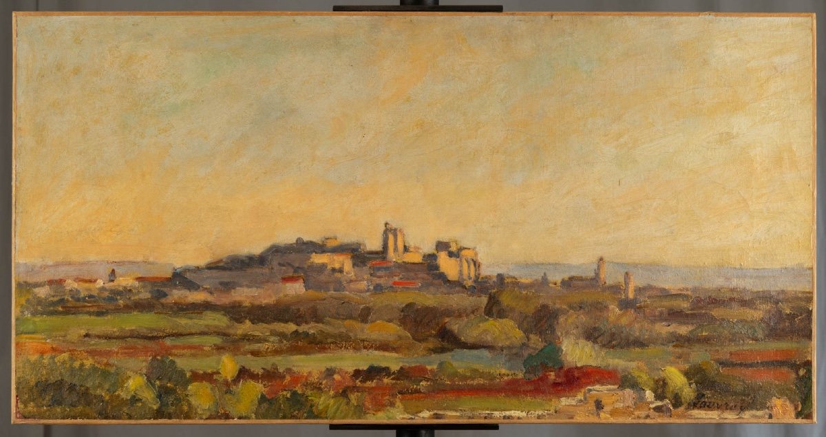 Abel Lauvray (1870-1950): Avignon Seen From Villeneuve-photo-3