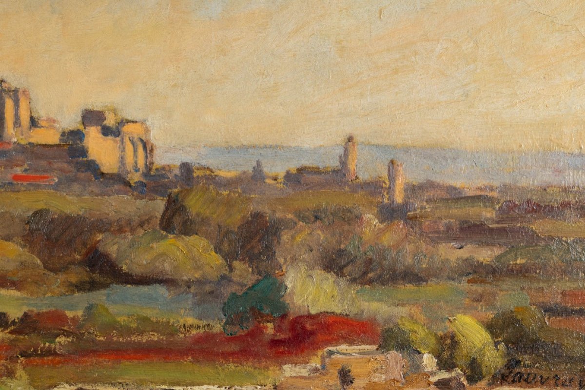 Abel Lauvray (1870-1950): Avignon Seen From Villeneuve-photo-1