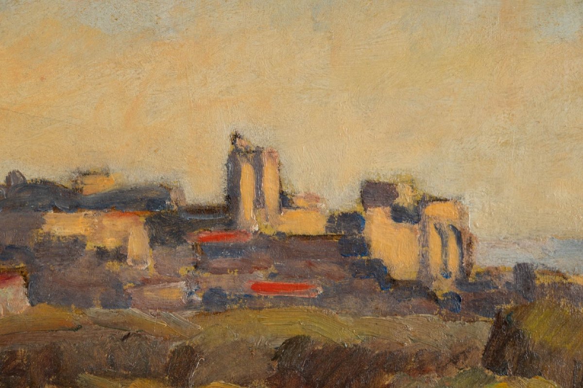 Abel Lauvray (1870-1950): Avignon Seen From Villeneuve-photo-3