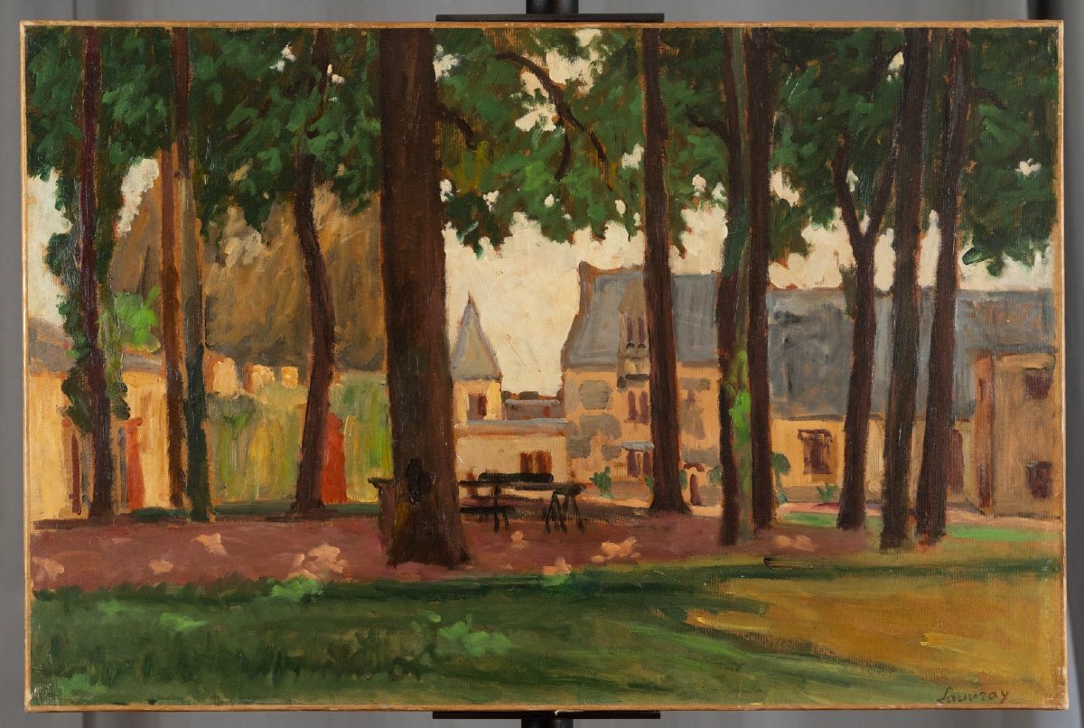 Abel Lauvray (1870-1950) :  La Place Du Village-photo-5