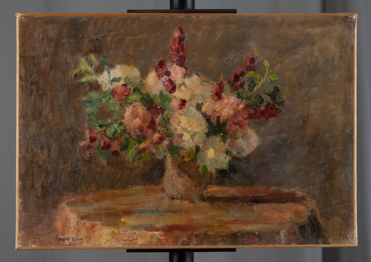 Abel Lauvray (1870-1950) : Bouquet De Fleurs-photo-4