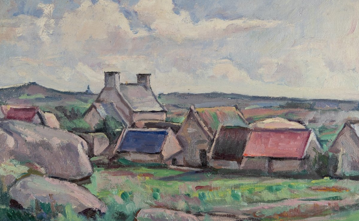 André-léon Vivrel (1886-1976) : Village Breton -photo-1