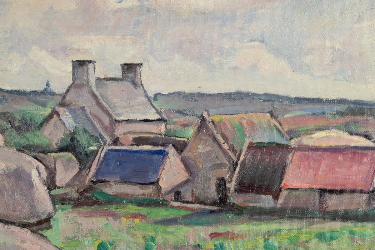 André-léon Vivrel (1886-1976) : Village Breton -photo-2