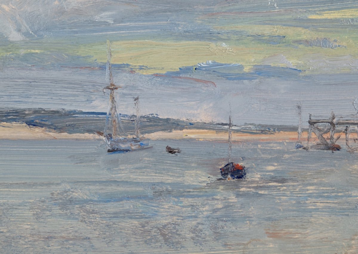 André-léon Vivrel (1886-1976) : Bord De Mer -photo-3