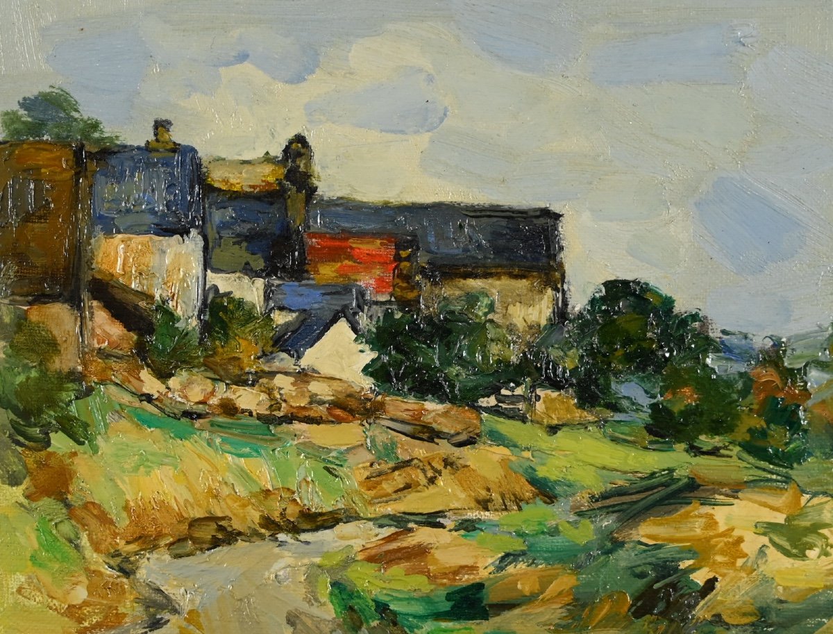 Gérard Desgranges (1919-2006)  Village en auvergne-photo-2