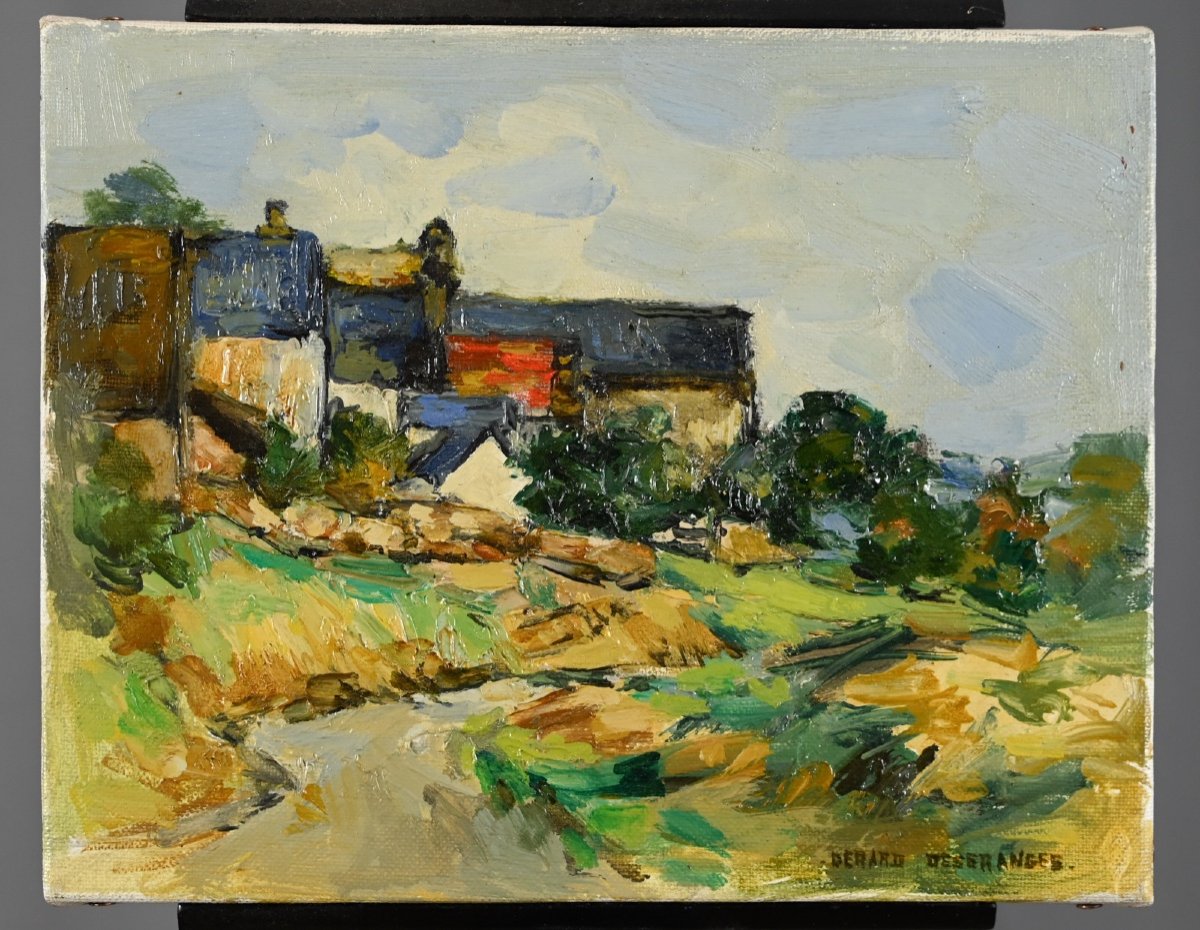 Gérard Desgranges (1919-2006)  Village en auvergne-photo-4