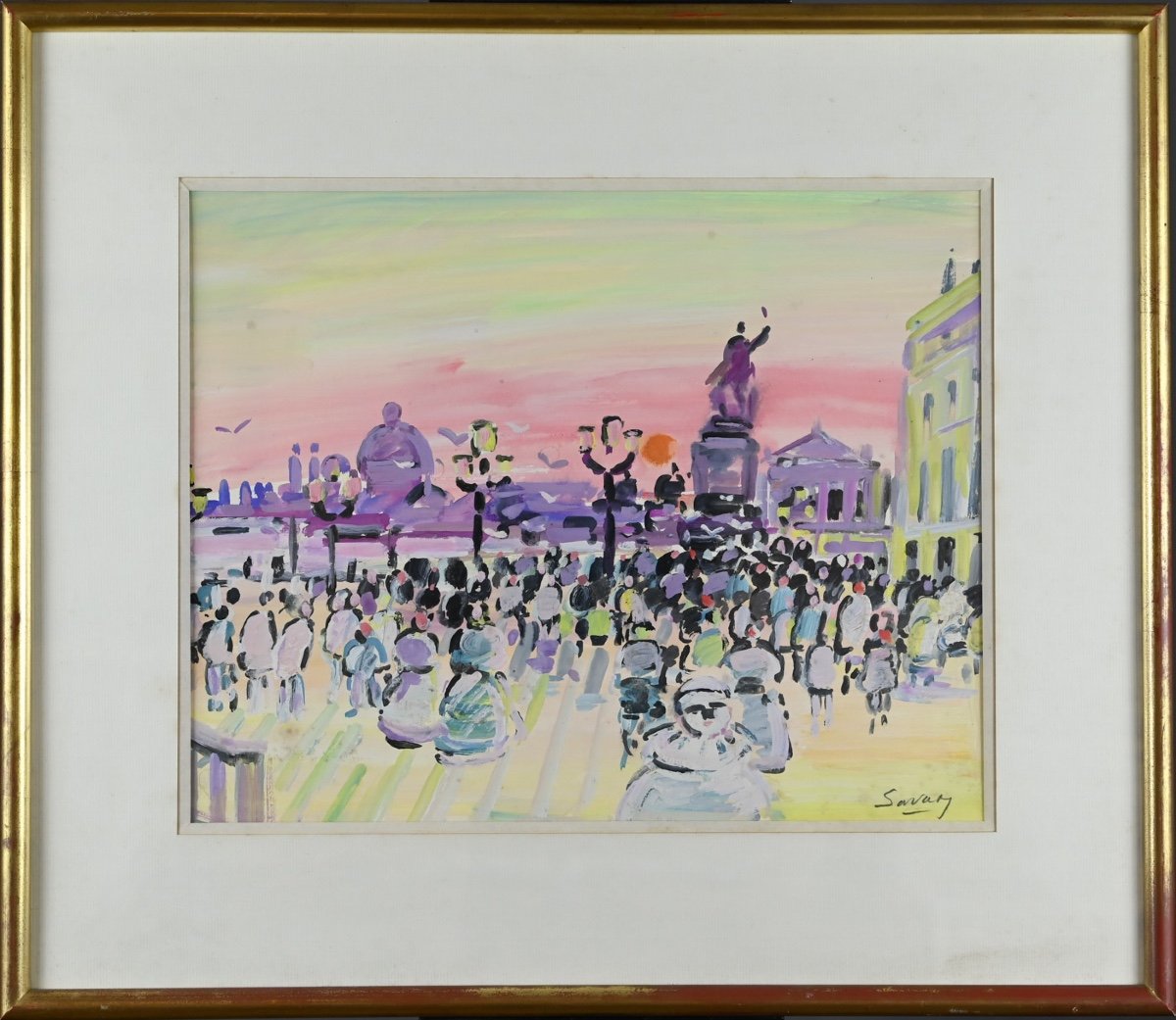  Robert Savary (1920 - 2000): The Crowd In Venice-photo-4