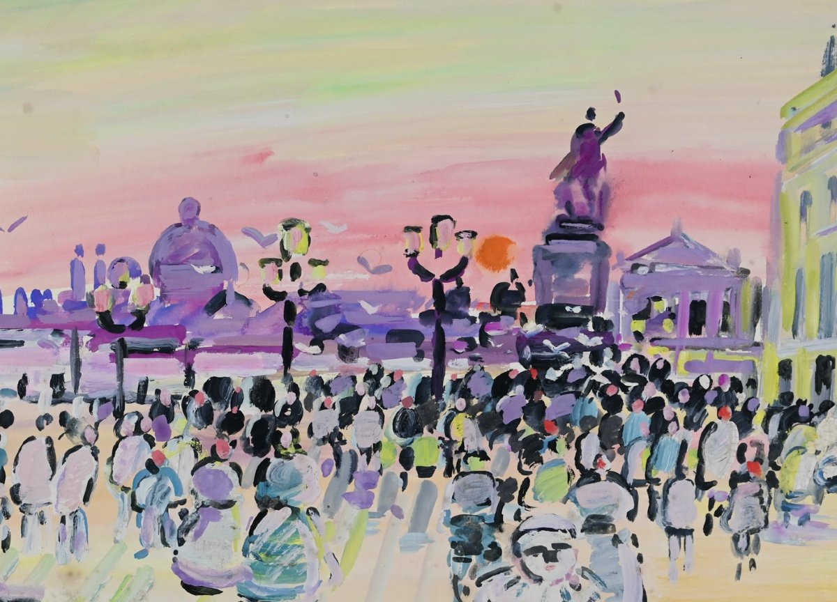  Robert Savary (1920 - 2000): The Crowd In Venice-photo-1