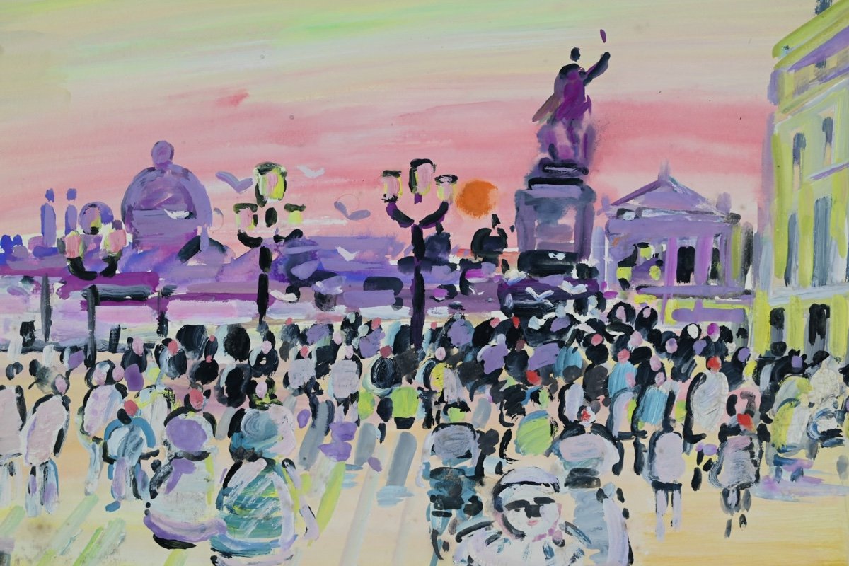  Robert Savary (1920 - 2000): The Crowd In Venice-photo-2