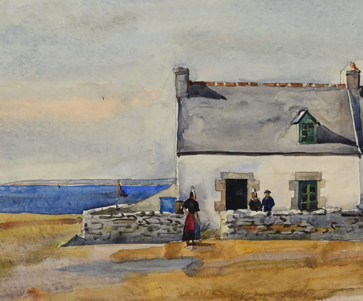  André-léon Vivrel (1886 - 1976): Breton House-photo-2