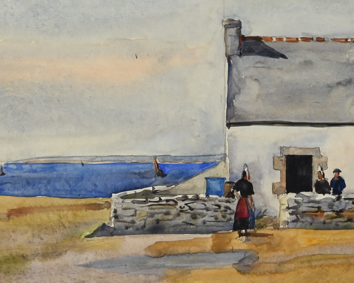  André-léon Vivrel (1886 - 1976): Breton House-photo-3